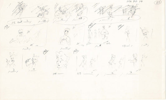 Hercules Walt Disney Production Animation Drawing Used to Make an Episode Wendell Washer A45