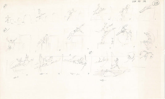 Hercules Walt Disney Production Animation Drawing Used to Make an Episode Wendell Washer A48
