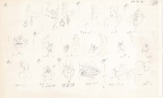 Hercules Walt Disney Production Animation Drawing Used to Make an Episode Wendell Washer A49
