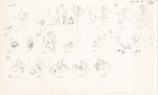 Hercules Walt Disney Production Animation Drawing Used to Make an Episode Wendell Washer A50