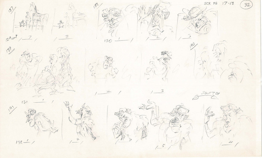 Hercules Walt Disney Production Animation Drawing Used to Make an Epis ...