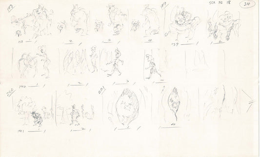 Hercules Walt Disney Production Animation Drawing Used to Make an Episode Wendell Washer A54
