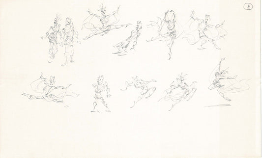 Hercules Walt Disney Production Animation Drawing Used to Make an Episode Wendell Washer A56