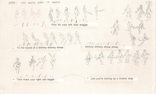 Hercules Walt Disney Production Animation Drawing Used to Make an Episode Wendell Washer A60
