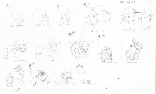 Hercules Walt Disney Production Animation Drawing Used to Make an Episode Wendell Washer A63