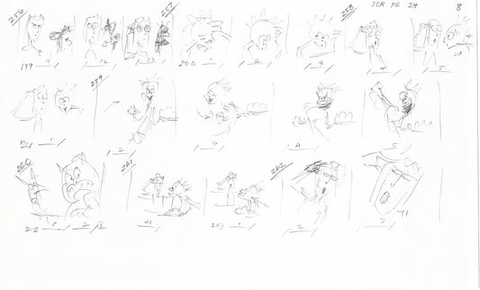 Hercules Walt Disney Production Animation Drawing Used to Make an Episode Wendell Washer A68