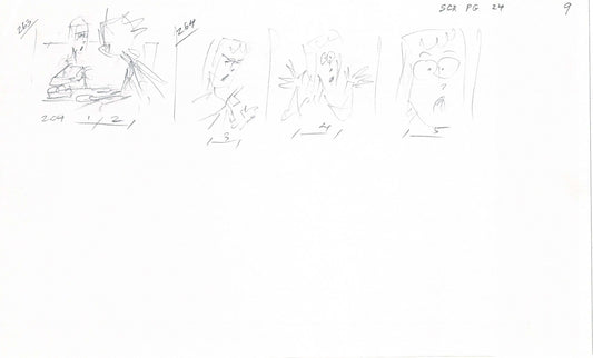 Hercules Walt Disney Production Animation Drawing Used to Make an Episode Wendell Washer A69