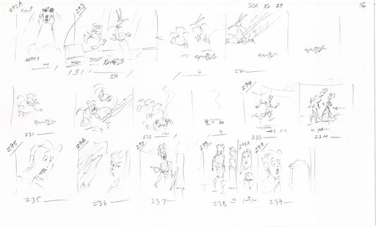 Hercules Walt Disney Production Animation Drawing Used to Make an Episode Wendell Washer A76