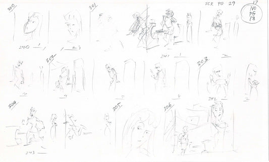 Hercules Walt Disney Production Animation Drawing Used to Make an Episode Wendell Washer A77