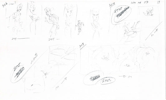 Hercules Walt Disney Production Animation Drawing Used to Make an Episode Wendell Washer A78