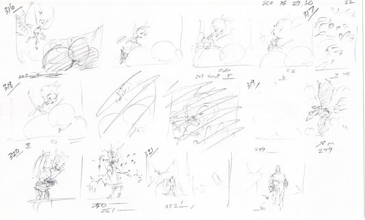 Hercules Walt Disney Production Animation Drawing Used to Make an Episode Wendell Washer A81