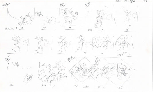 Hercules Walt Disney Production Animation Drawing Used to Make an Episode Wendell Washer A82