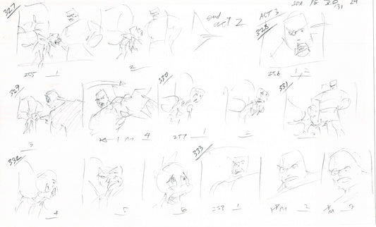 Hercules Walt Disney Production Animation Drawing Used to Make an Episode Wendell Washer A83