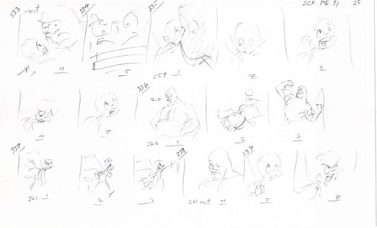 Hercules Walt Disney Production Animation Drawing Used to Make an Episode Wendell Washer A84