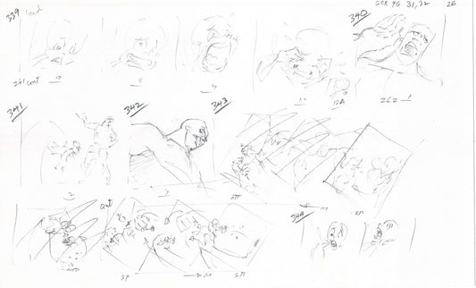 Hercules Walt Disney Production Animation Drawing Used to Make an Episode Wendell Washer A85