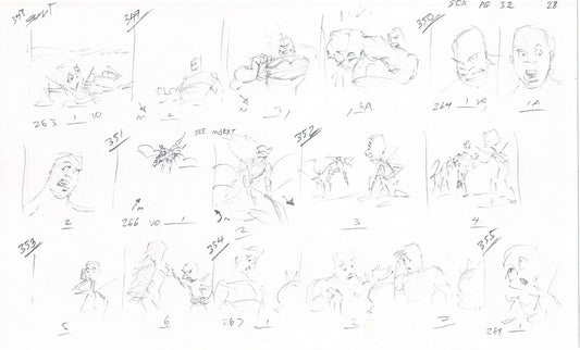 Hercules Walt Disney Production Animation Drawing Used to Make an Episode Wendell Washer A88