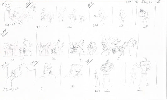 Hercules Walt Disney Production Animation Drawing Used to Make an Episode Wendell Washer A89