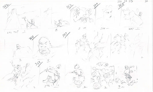 Hercules Walt Disney Production Animation Drawing Used to Make an Episode Wendell Washer A90