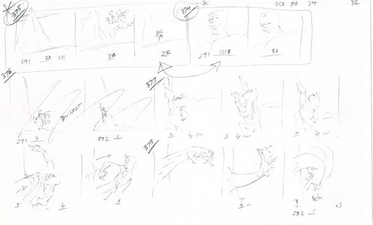 Hercules Walt Disney Production Animation Drawing Used to Make an Episode Wendell Washer A92