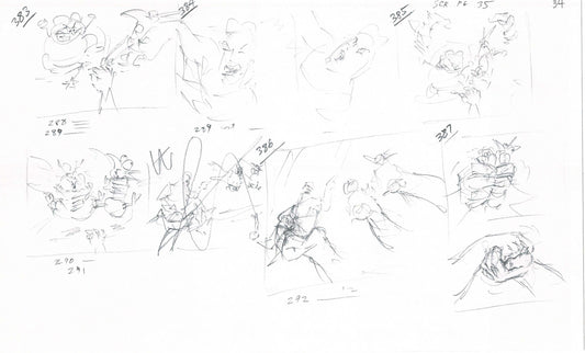 Hercules Walt Disney Production Animation Drawing Used to Make an Episode Wendell Washer A94