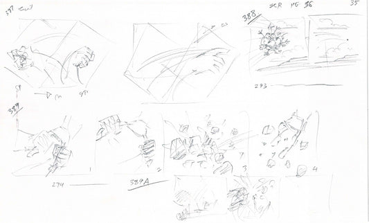 Hercules Walt Disney Production Animation Drawing Used to Make an Episode Wendell Washer A95