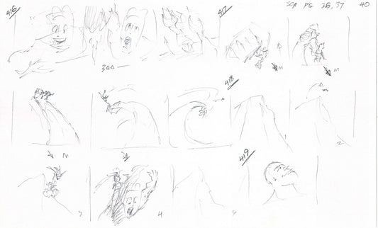 Hercules Walt Disney Production Animation Drawing Used to Make an Episode Wendell Washer A100