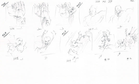 Hercules Walt Disney Production Animation Drawing Used to Make an Episode Wendell Washer A102