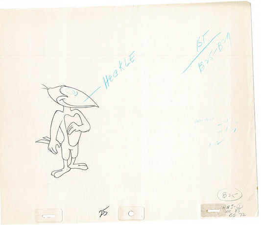 Heckle and Jeckle Lot of 2 Production Animation Cel Drawings Filmation 1979-80 F-03
