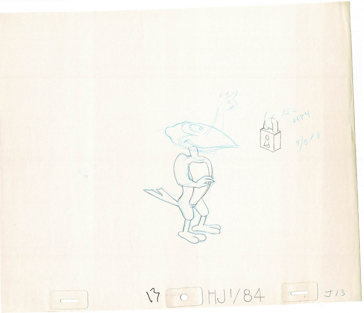 Heckle and Jeckle Lot of 2 Production Animation Cel Drawings Filmation 1979-80 F-03