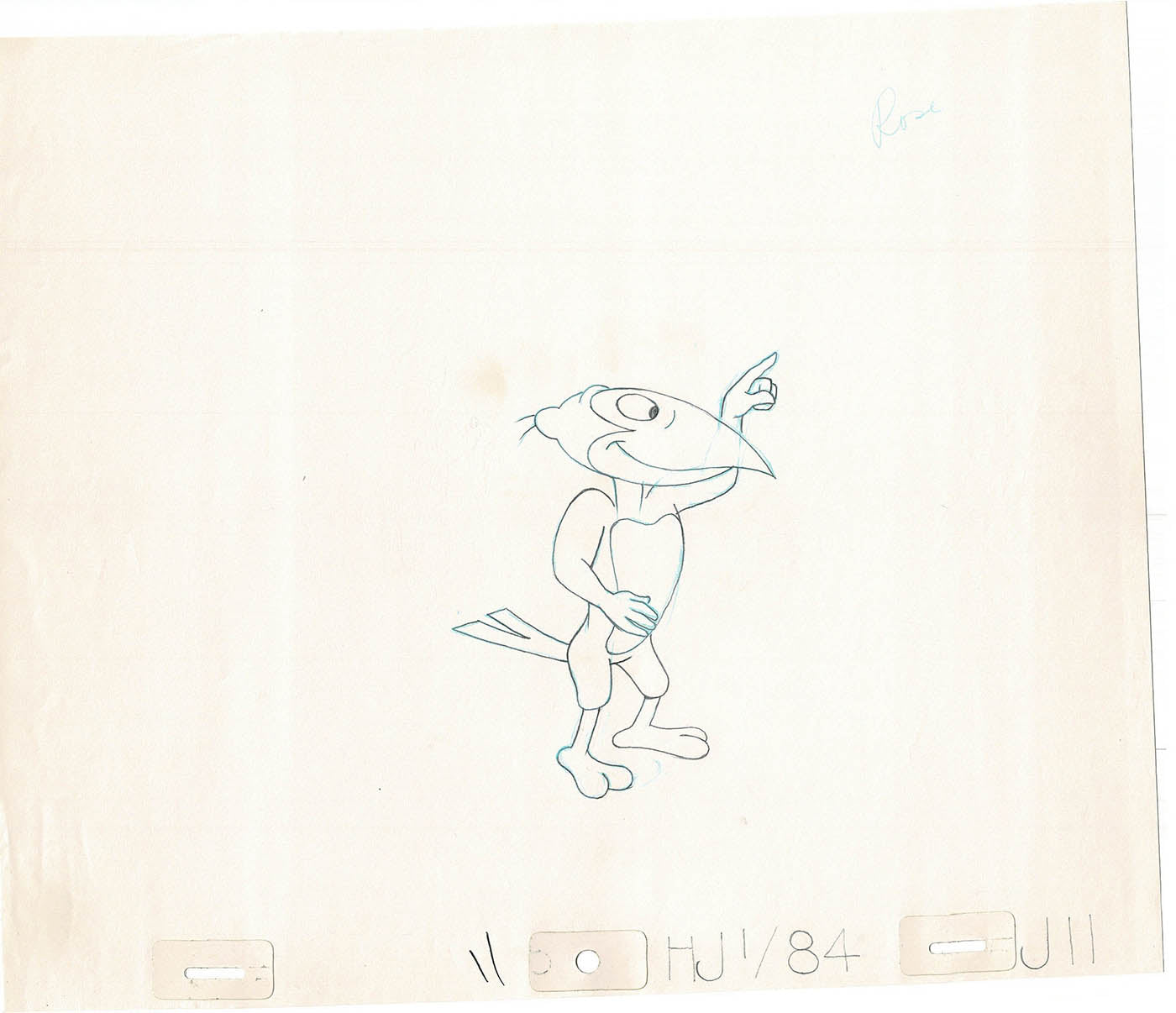 Heckle and Jeckle Lot of 2 Production Animation Cel Drawings Filmation 1979-80 F-05
