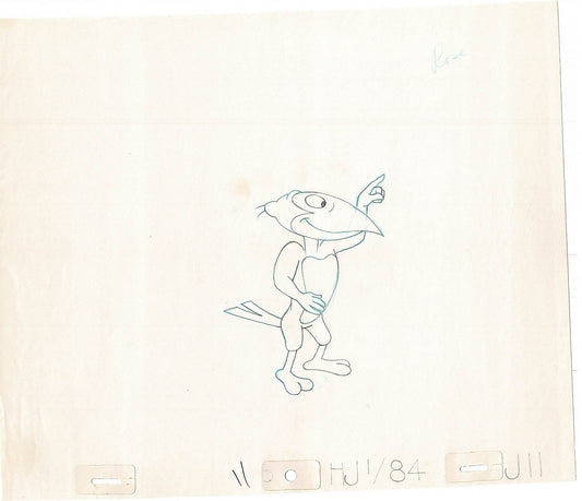 Heckle and Jeckle Lot of 2 Production Animation Cel Drawings Filmation 1979-80 F-05