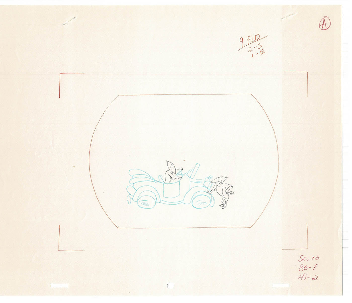 Heckle and Jeckle Lot of 2 Production Animation Cel Drawings Filmation 1979-80 F-09