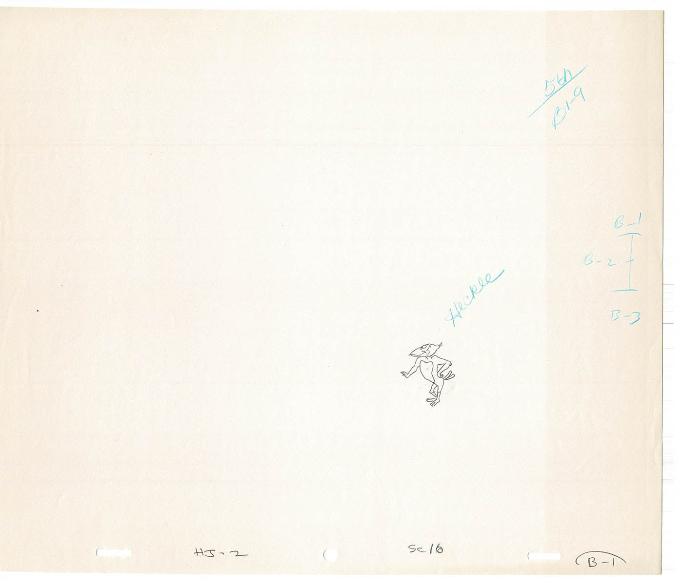 Heckle and Jeckle Lot of 2 Production Animation Cel Drawings Filmation 1979-80 F-15