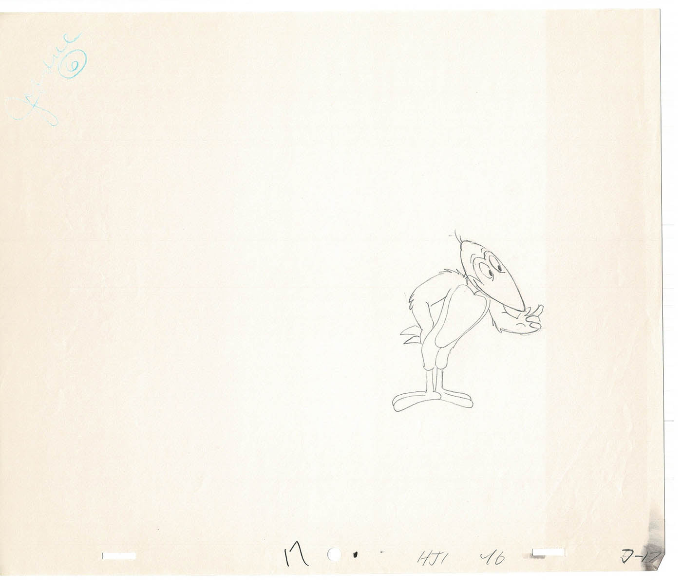 Heckle and Jeckle Lot of 2 Production Animation Cel Drawings Filmation 1979-80 F-27