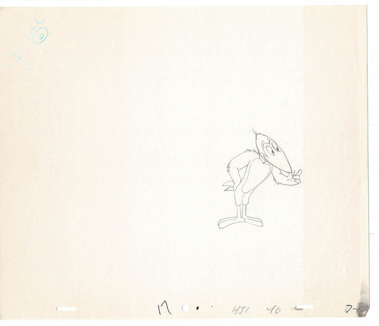 Heckle and Jeckle Lot of 2 Production Animation Cel Drawings Filmation 1979-80 F-27