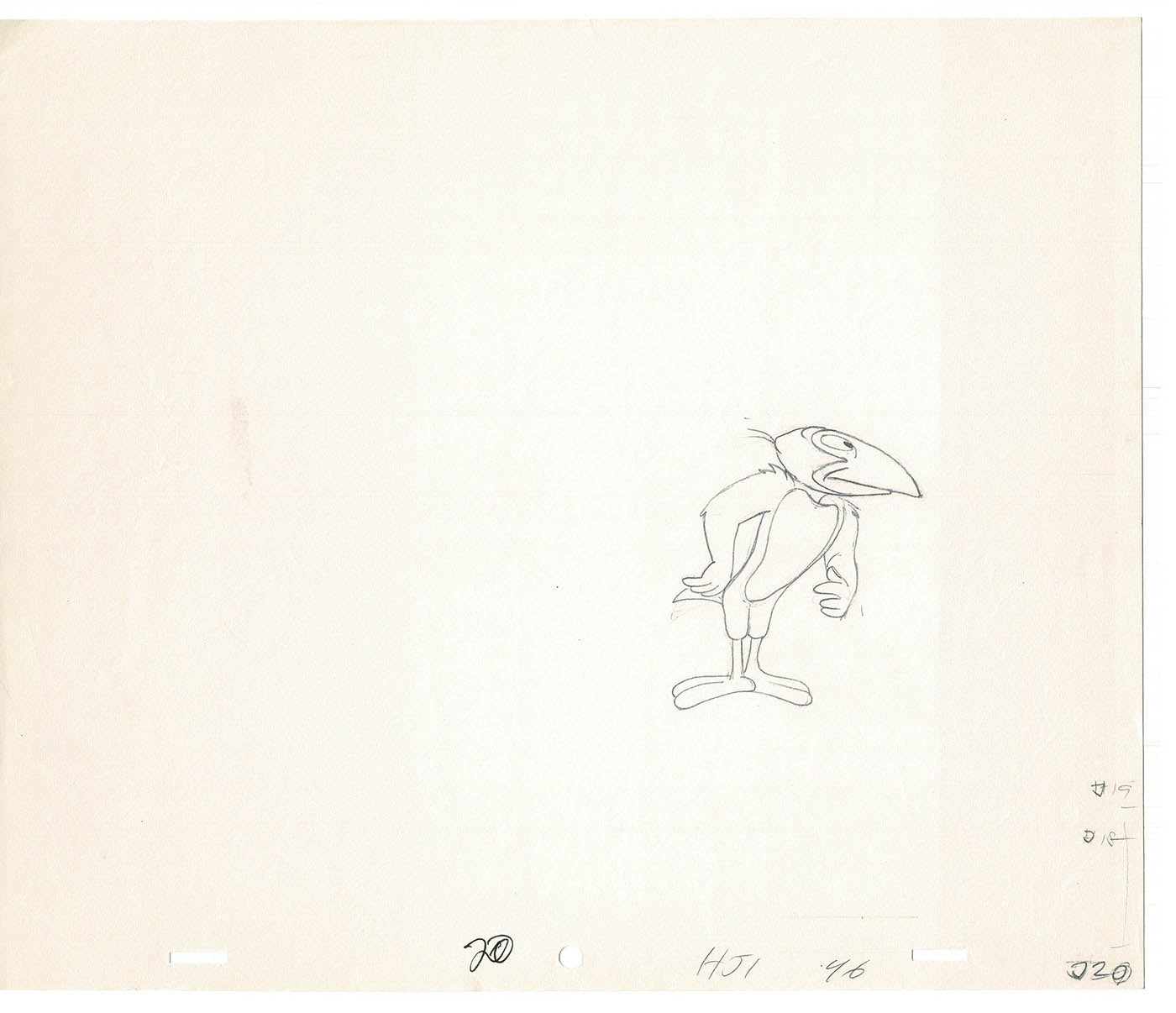Heckle and Jeckle Lot of 2 Production Animation Cel Drawings Filmation 1979-80 F-29