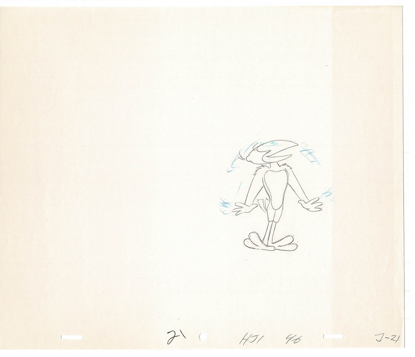 Heckle and Jeckle Lot of 2 Production Animation Cel Drawings Filmation 1979-80 F-31