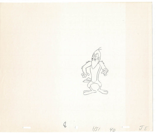 Heckle and Jeckle Lot of 2 Production Animation Cel Drawings Filmation 1979-80 F-33