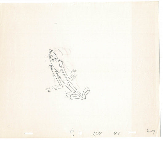 Heckle and Jeckle Lot of 2 Production Animation Cel Drawings Filmation 1979-80 F-35