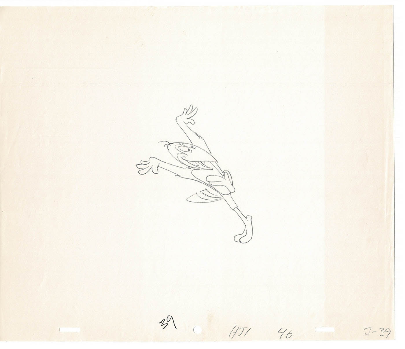 Heckle and Jeckle Lot of 2 Production Animation Cel Drawings Filmation 1979-80 F-37