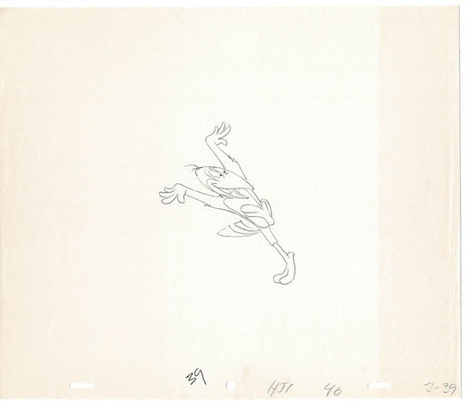 Heckle and Jeckle Lot of 2 Production Animation Cel Drawings Filmation 1979-80 F-37