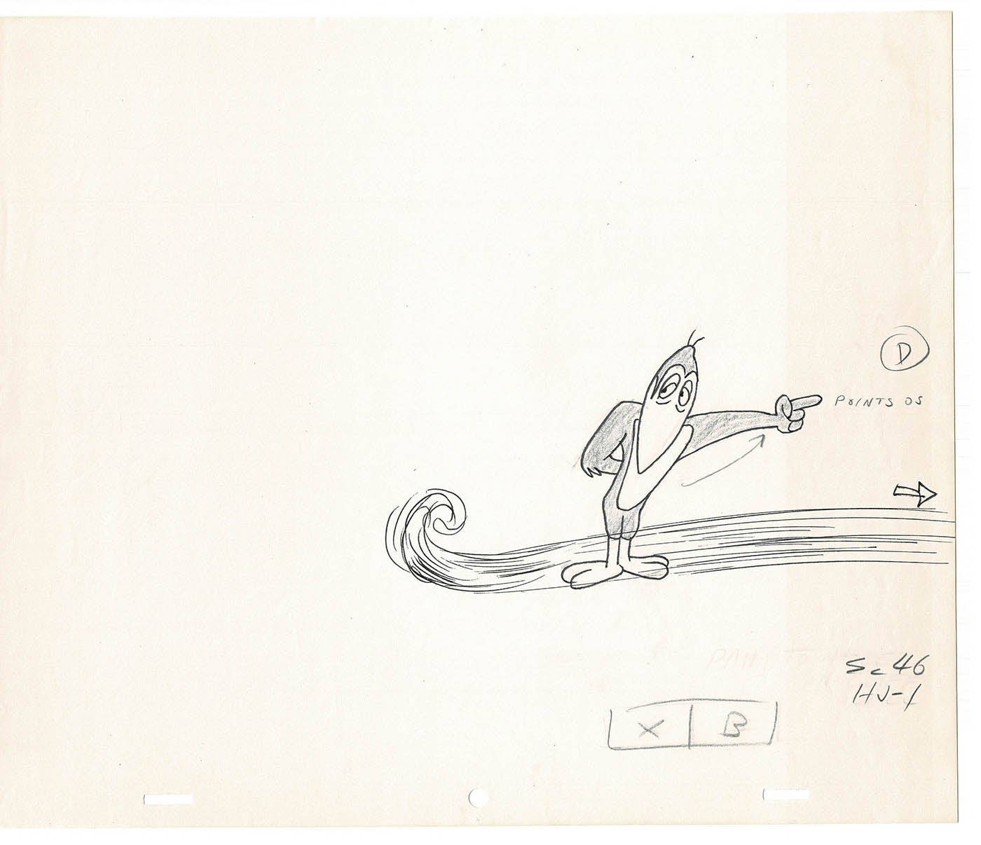 Heckle and Jeckle Lot of 2 Production Animation Cel Drawings Filmation 1979-80 F-39