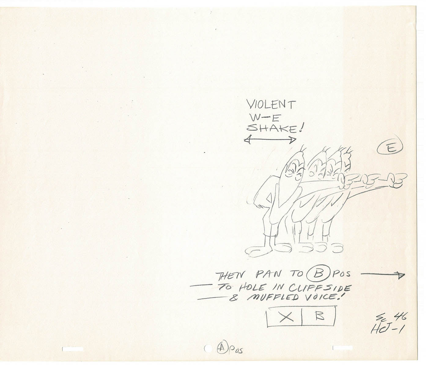 Heckle and Jeckle Lot of 2 Production Animation Cel Drawings Filmation 1979-80 F-39