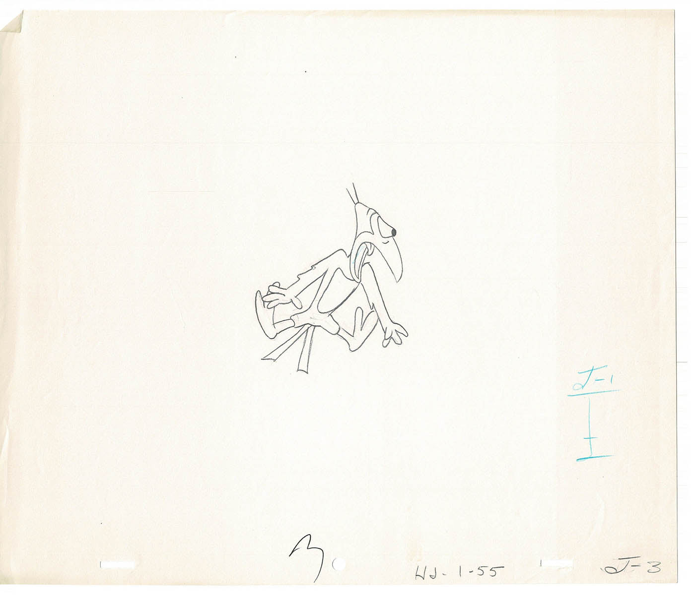 Heckle and Jeckle Lot of 2 Production Animation Cel Drawings Filmation 1979-80 F-49
