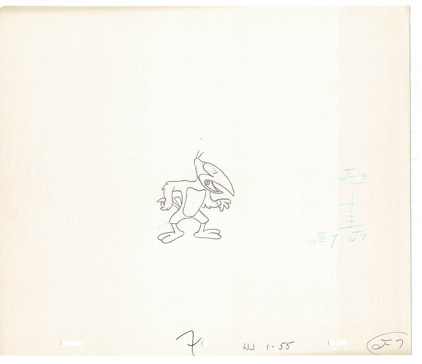 Heckle and Jeckle Lot of 2 Production Animation Cel Drawings Filmation 1979-80 F-51