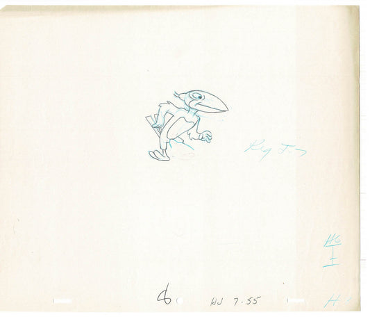 Heckle and Jeckle Lot of 2 Production Animation Cel Drawings Filmation 1979-80 F-53