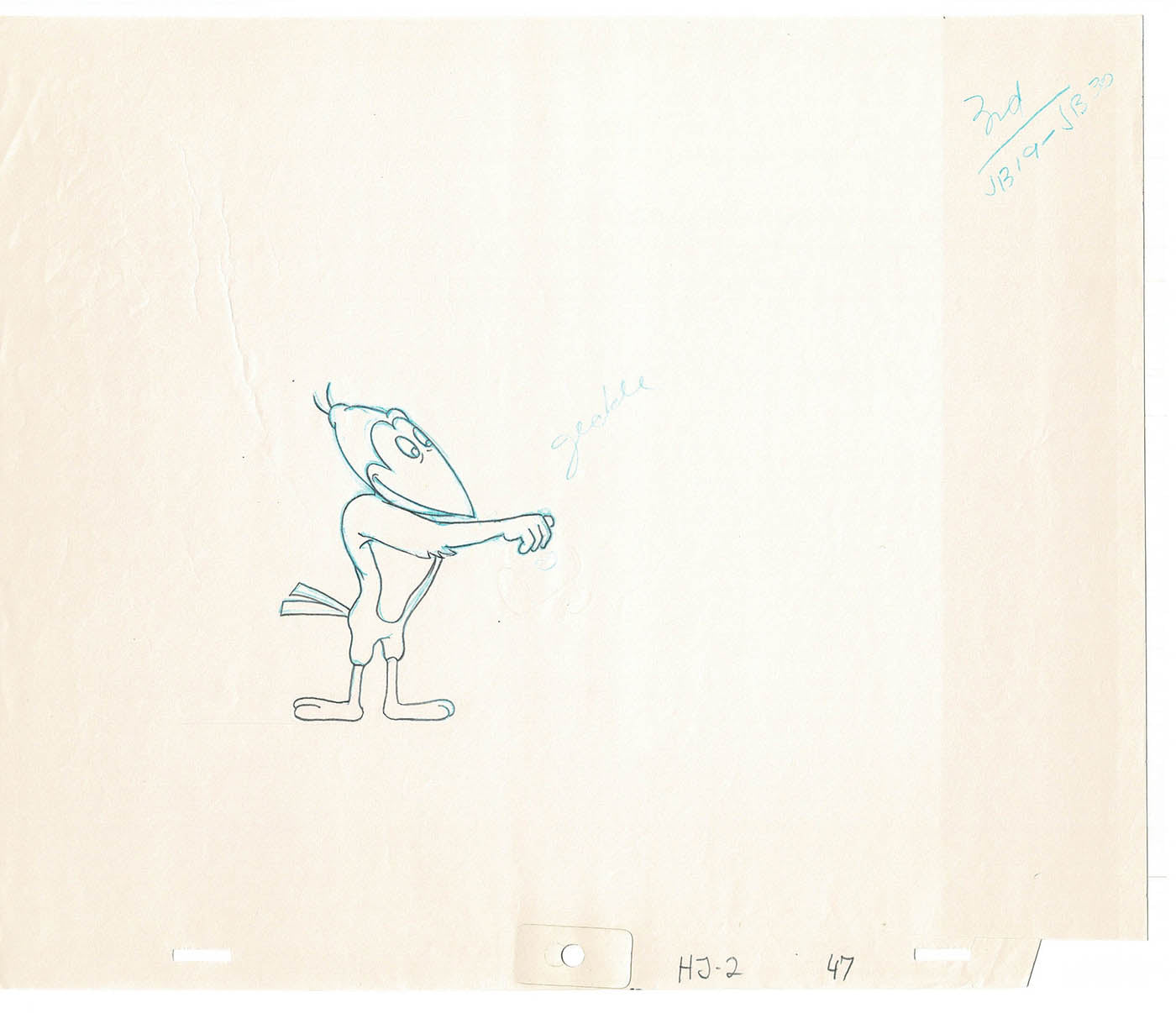 Heckle and Jeckle Lot of 2 Production Animation Cel Drawings Filmation 1979-80 F-69