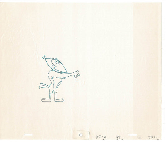 Heckle and Jeckle Lot of 2 Production Animation Cel Drawings Filmation 1979-80 F-71