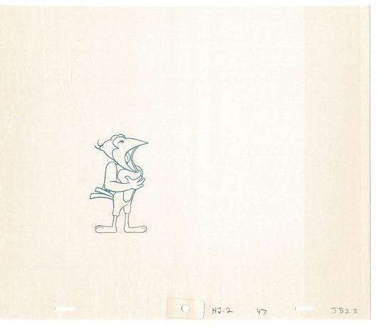 Heckle and Jeckle Lot of 2 Production Animation Cel Drawings Filmation 1979-80 F-73