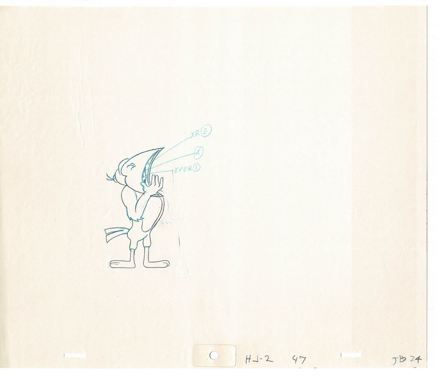 Heckle and Jeckle Lot of 2 Production Animation Cel Drawings Filmation 1979-80 F-73